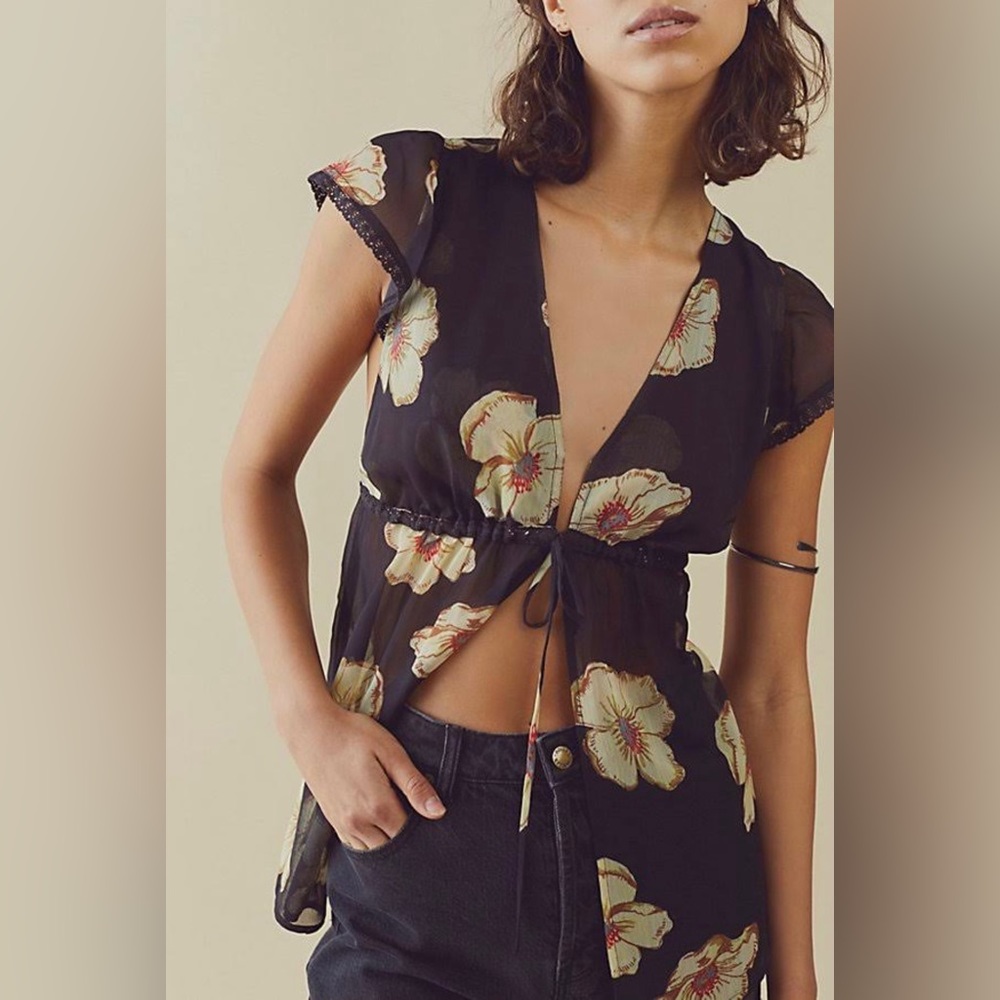 Free People sold out Cecile Printed top!